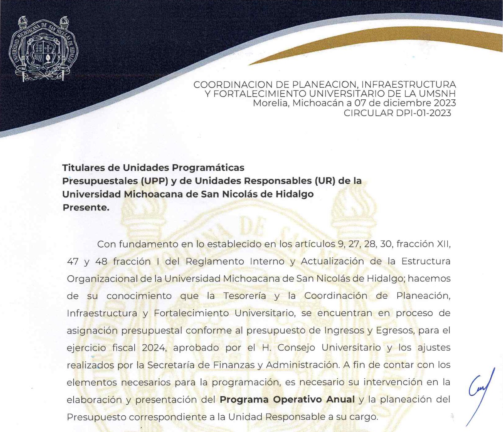 Taller Informativo Sobre el Ejercicio del Presupuesto Universitario POA 2024
